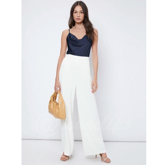 Navy Blue Glamorous Cowl Neck Spaghetti Straps Camisole Top Cami, Draped - Picture 5 of 9